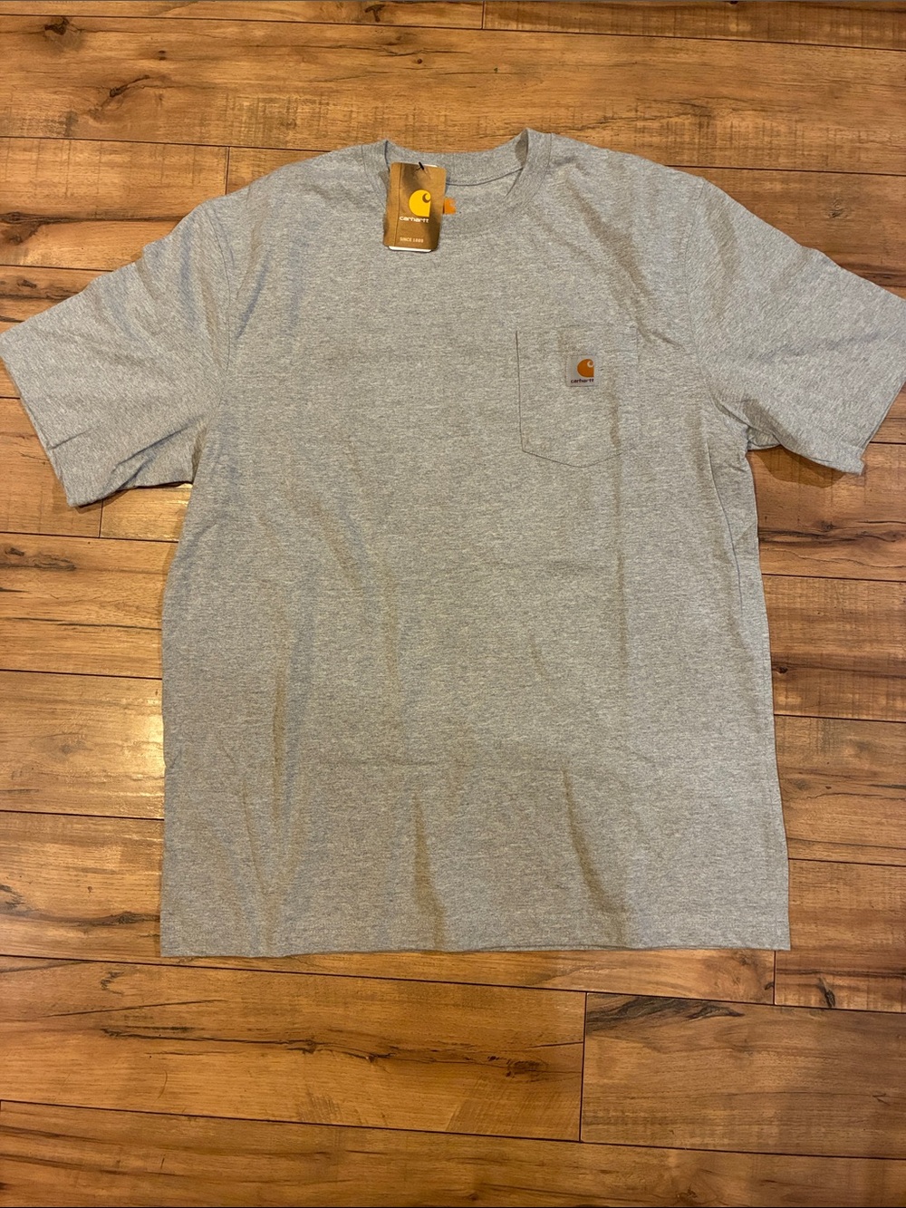 Carhartt Light Gray Short-Sleeve Pocket Tee